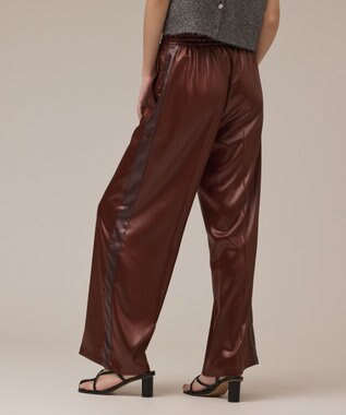 GRACE CONTINENTAL レザーライクパンツ ブラウン