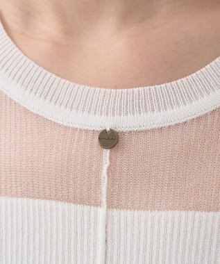 earth music&ecology シアーヨークニットプルオーバー Ivory