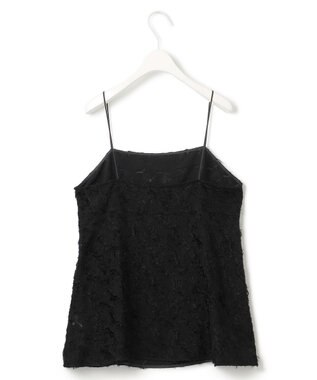 ICB 【WEB限定】 ハンドトゥースジャガード キャミブラウス ブラック系