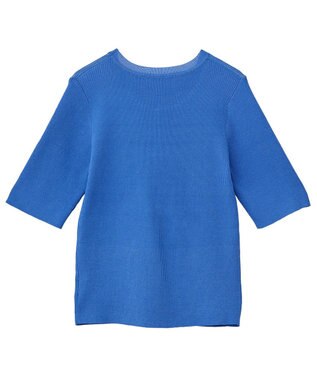 earth music&ecology シアーヨークニットプルオーバー Blue