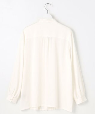 自由区 【洗える】TOROハイネック ブラウス アイボリー系