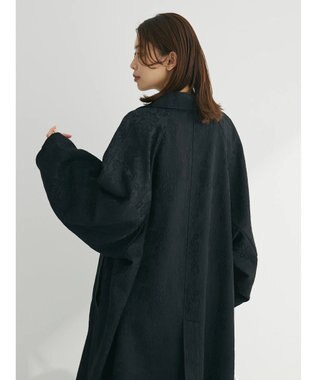 Green Parks ・ＥＬＥＮＣＡＲＥ　ＤＵＥ　ジャカードステンカラーコート Black