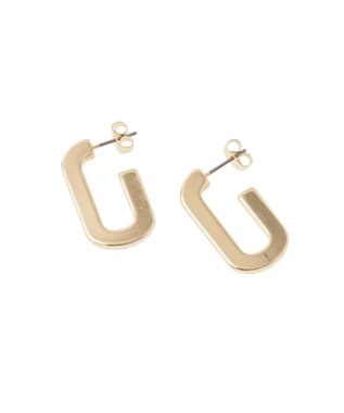 AMERICAN HOLIC メタルオーバルピアス Silver