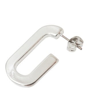 AMERICAN HOLIC メタルオーバルピアス Silver