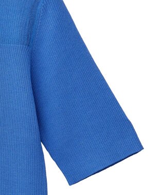 earth music&ecology シアーヨークニットプルオーバー Blue