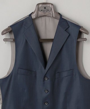 GOTAIRIKU シワになりにくい/通年素材【御幸毛織/みゆきけおり】Superio160 ベスト_ダークグリーン ダークグリーン系8