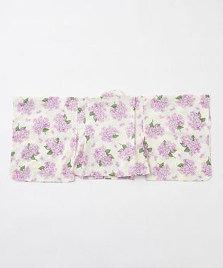 ANY KIDS ショート丈 浴衣 セット オフホワイト×アジサイ