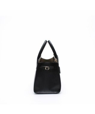 A.D.M.J. 【牛革】 クラシックアニルブリロ/サイドベルトトート25cm(ショルダーストラップ付) BK