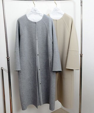 自由区 S 【カタログ掲載・Premium Collection】リバーフォーム コート ライトグレー系