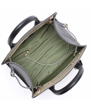 A.D.M.J. 【牛革】 クラシックアニルブリロ/サイドベルトトート25cm(ショルダーストラップ付) BK