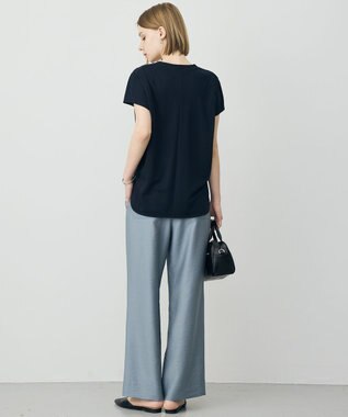 ICB L 【先行予約】ワッシャーツイル ワイドストレートパンツ プルシアンブルー