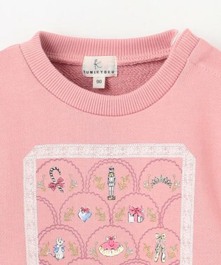 組曲 KIDS 【80-100㎝】NutsCracker トレーナー ローズ系