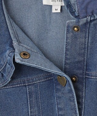 ANY KIDS フリル 襟付き デニム ジャケット デニムブルー