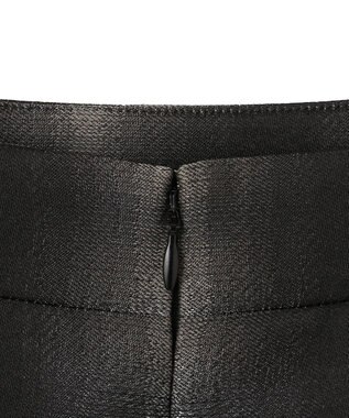 ICB 【洗える】シャイニーオンブレーチェック ストレートスカート ブラック系