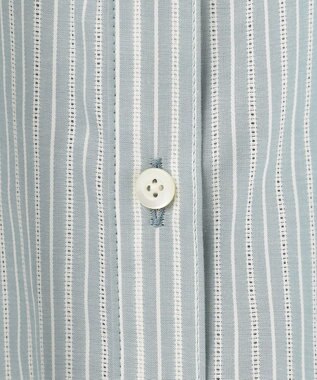 J.PRESS LADIES 【洗える】BEZ空羽ストライプ シャツカラー ブラウス ライトグリーン系1