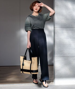 23区 【CLASSY.6月号掲載/Oggi4月号掲載】雑材 トートバッグ ブラック系