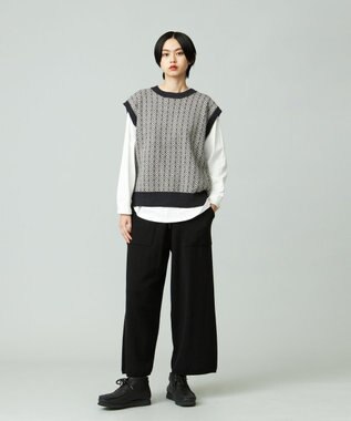 J.PRESS YORK STREET 【WOMEN】ANTI PILLING  JACQUARD ベスト グレー系5