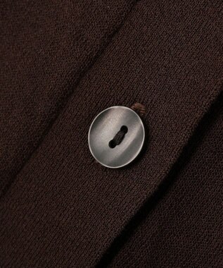 AMERICAN HOLIC 5分袖シアーVネックニットカーディガン Brown