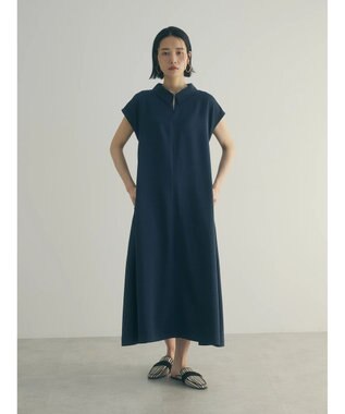 Green Parks armonia.襟付きフレアワンピース Navy