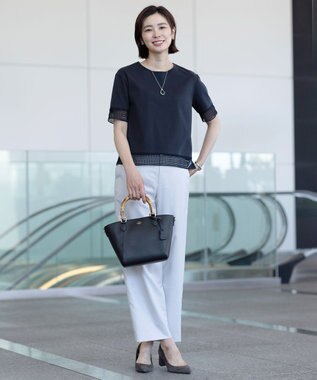 J.PRESS LADIES 【リバーシブル】エポ ネックレス ネイビー系