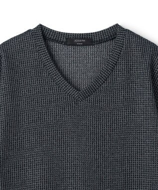 JOSEPH HOMME 【新色追加】メランジクロスジャージー　Vネックカットソー ネイビー系