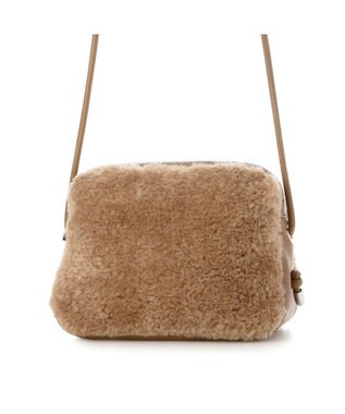 UNBILLION カシュカシュ cachecache / フェイクボアミニショルダー ベージュ