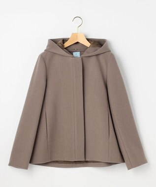 リバーシブル】ウールリバー フード付きショートコート / 自由区