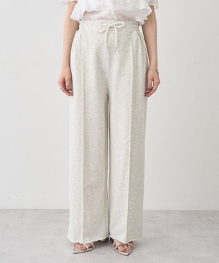 earth music&ecology センターシームタックスウェットパンツ Oatmeal