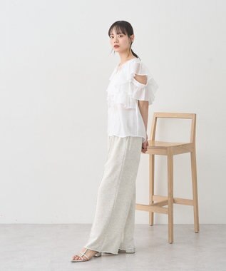 earth music&ecology センターシームタックスウェットパンツ Oatmeal