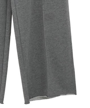 earth music&ecology センターシームタックスウェットパンツ Charcoal Gray