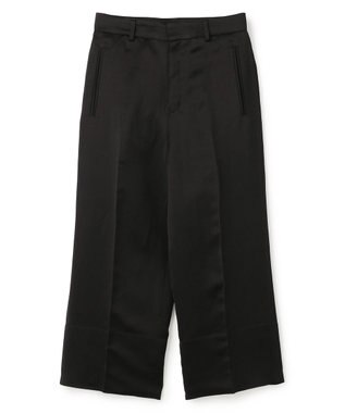 BEIGE， CASSITER / リネンブレンド サテンクロップドパンツ Black