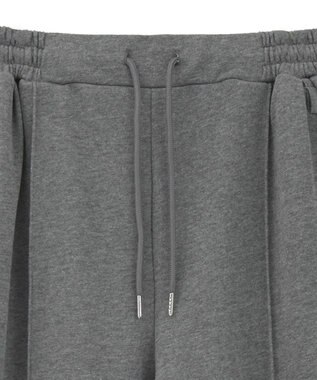 earth music&ecology センターシームタックスウェットパンツ Charcoal Gray