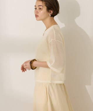 AMERICAN HOLIC メッシュボックスTシャツ Ivory