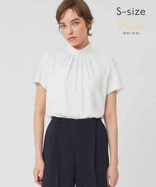 BEIGE， 【S-size】EVA / ハイネックブラウス White
