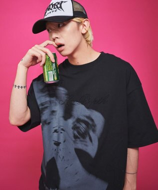 WEGO 【ユニセックス着用ITEM】ラインストーングラフィックT（SS） ブラック