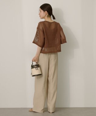 AMERICAN HOLIC メッシュボックスTシャツ Brown