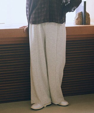 earth music&ecology センターシームタックスウェットパンツ Oatmeal