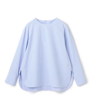 UNFILO ノーカラーコンフォートシャツ サックス