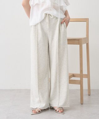 earth music&ecology センターシームタックスウェットパンツ Oatmeal