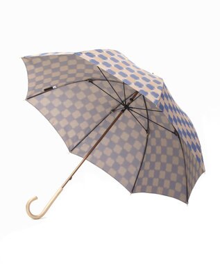 槇田商店 ノルディック ドットコラージュ ブルー 長傘 ブルー