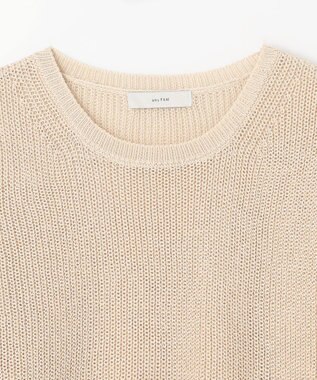 ANY 【洗濯機可/アンチピリング】ギマハーフスリーブニット サンドベージュ
