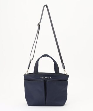 TOCCA 【WEB＆一部店舗限定】【撥水・サスティナブル素材】T-INCONTRO TOTE S トートバッグ S ネイビー系