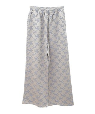 Green Parks ・ＳＵＧＡＲ　ＳＰＯＯＮ　リボンジャカードパンツ Beige