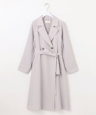 ANY SIS 【洗える】ライトミディ トレンチコート ライトグレー
