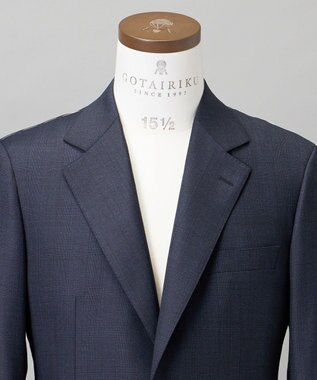 GOTAIRIKU 【Loro Piana Fabric】365 通年スーツ(ネイビー×格子) ネイビー系4
