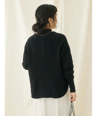 CRAFT STANDARD BOUTIQUE ７Ｇモールニット　ヘンリーＰＯ　Ｌ／Ｓ Black