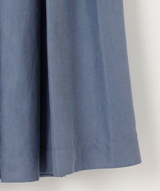 ANY 【ウエストゴム】ベロアタッチタックスカート ブルー