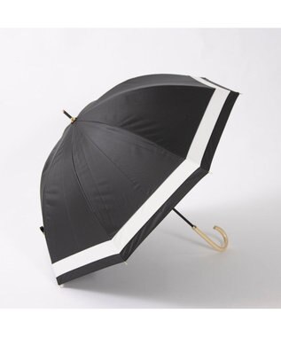 UNBILLION カシュネ cachenez / 【晴雨兼用】【日傘】 【UV カット率99.999.9％以上】PU切り継ぎボーダーバルーンショートパラソル ブラック