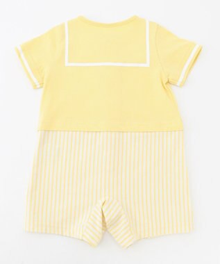 組曲 KIDS 【70cm】セーラーボーダー ロンパース イエロー系1