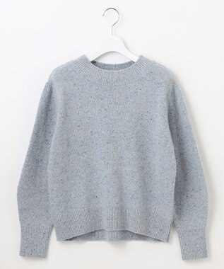 J.PRESS LADIES 【WEB限定・洗える】WOOLY NEP クルーネックニット サックスブルー系